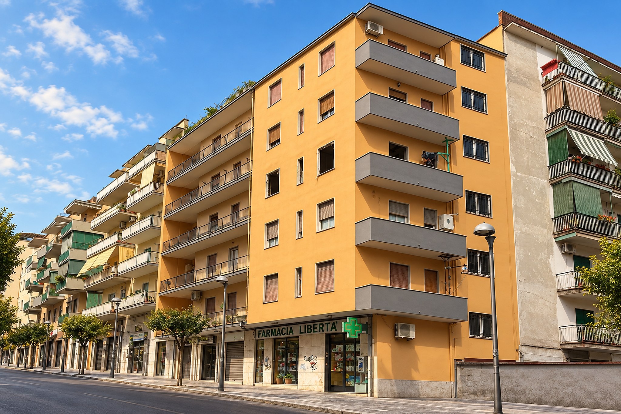 Via Libertà 246, Portici (NA) — manutenzione ordinaria e straordinaria di facciate e vano scala